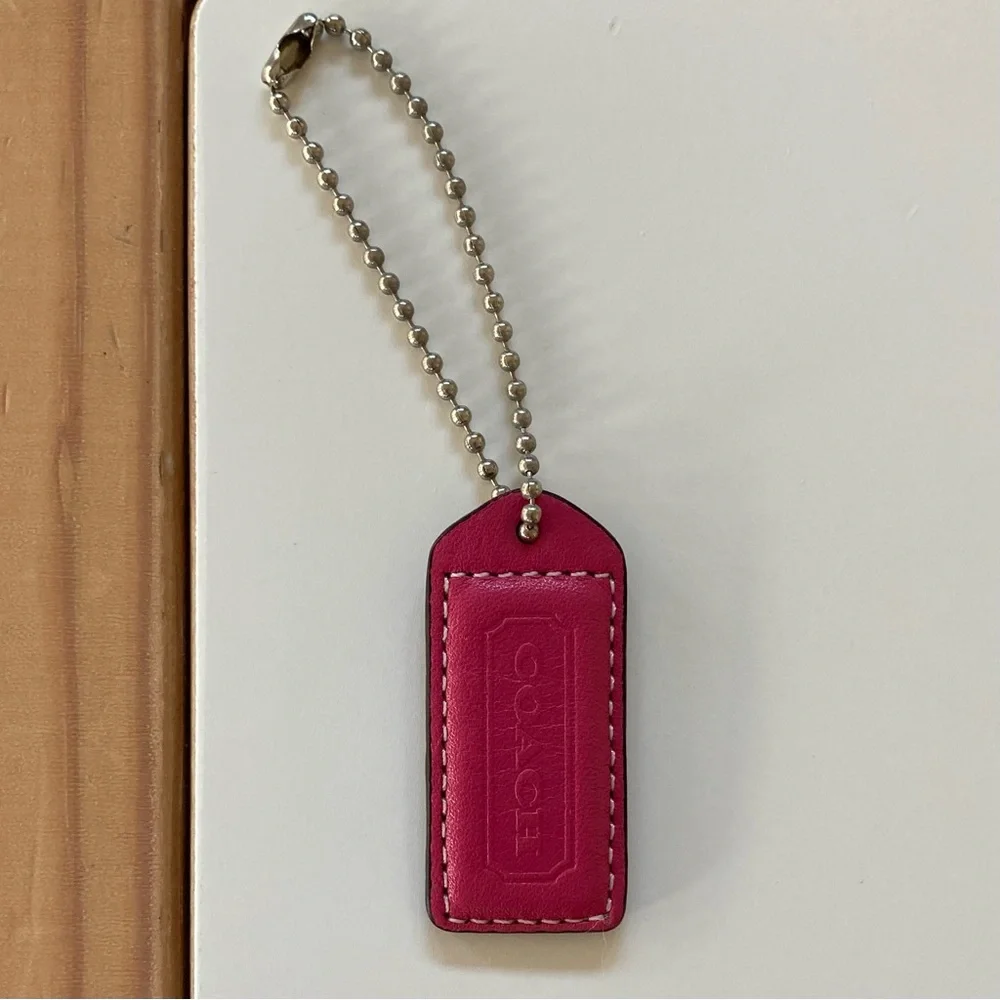 Coach Bag Leather Pink Tag